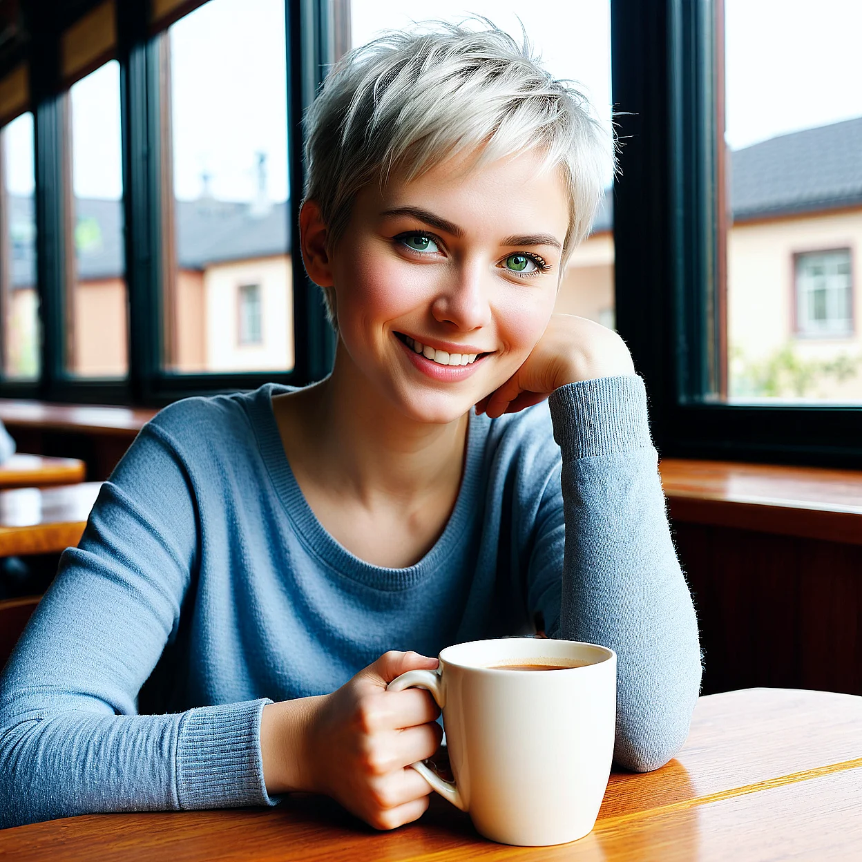 Aino Virtanen — image 4/5, Gentle AI character on HoneyChat