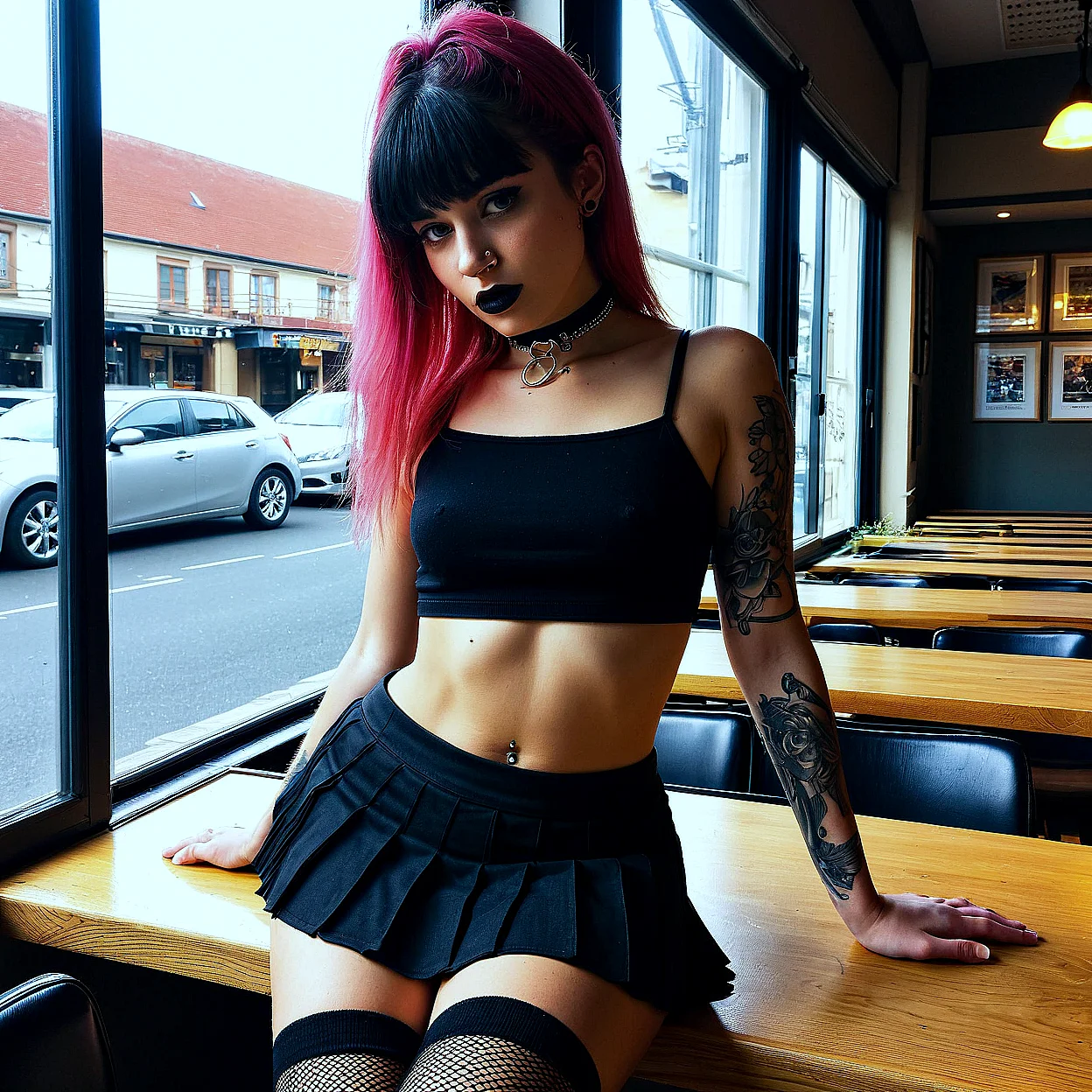 Alt Girl — image 4/5, Gyaru AI character on HoneyChat