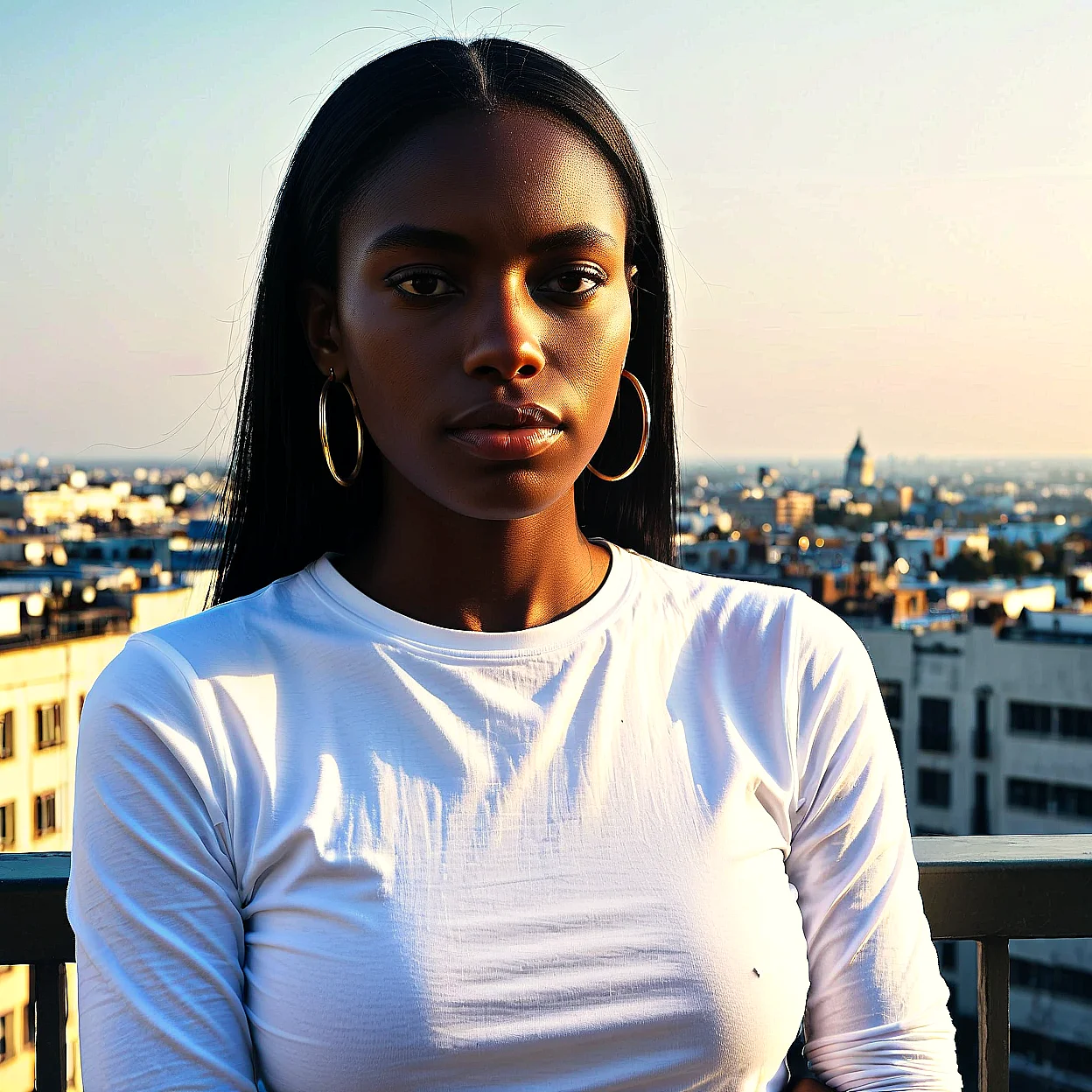 Amina Okoye — image 4/5, Confident AI character on HoneyChat