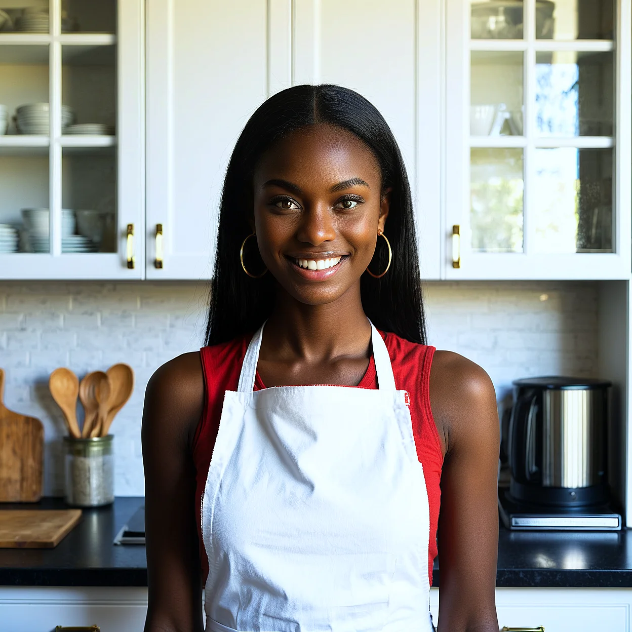 Amina Okoye — image 4/5, Selbstbewusst AI character on HoneyChat