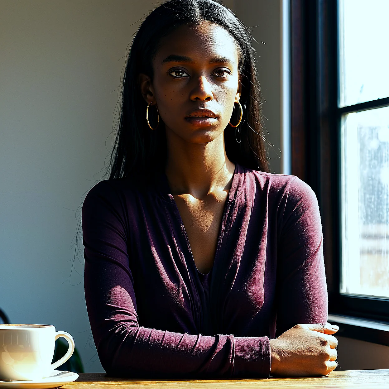 Amina Okoye — image 3/5, Confident AI character on HoneyChat