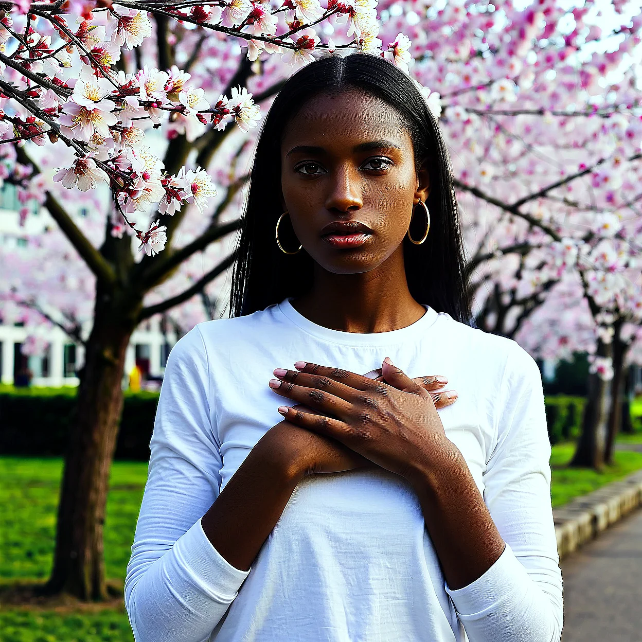 Amina Okoye — image 3/5, Confident AI character on HoneyChat