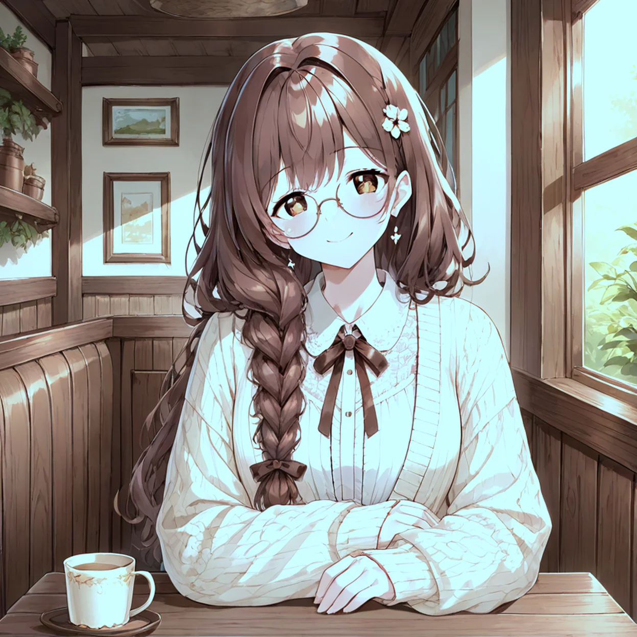 Clara Whitmore — image 3/5, เก็บตัว AI character on HoneyChat