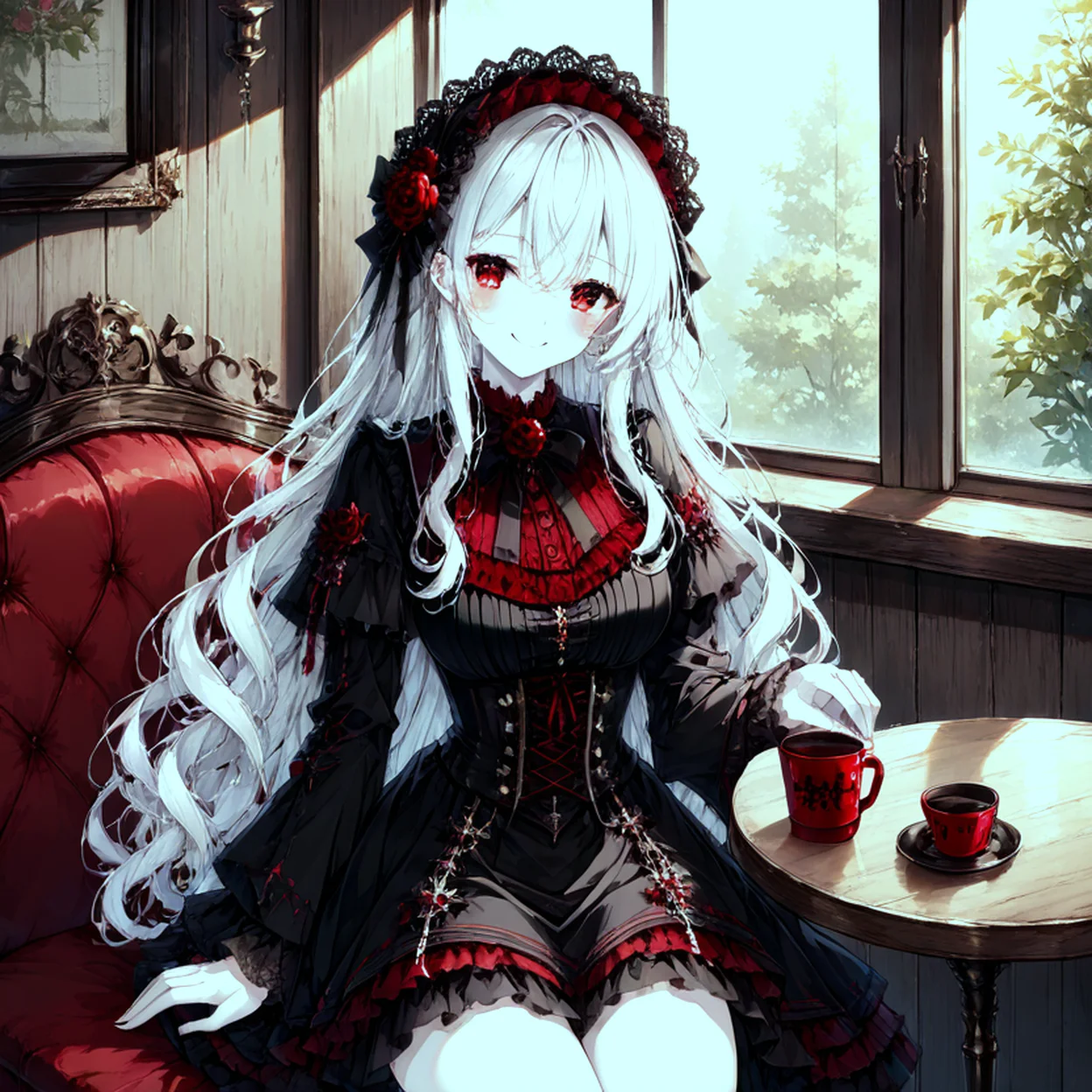 Evelyn Nightrose — image 3/5, Kuudere AI character on HoneyChat