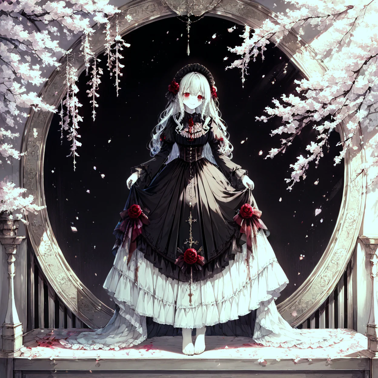 Evelyn Nightrose — image 4/5, Kuudere AI character on HoneyChat