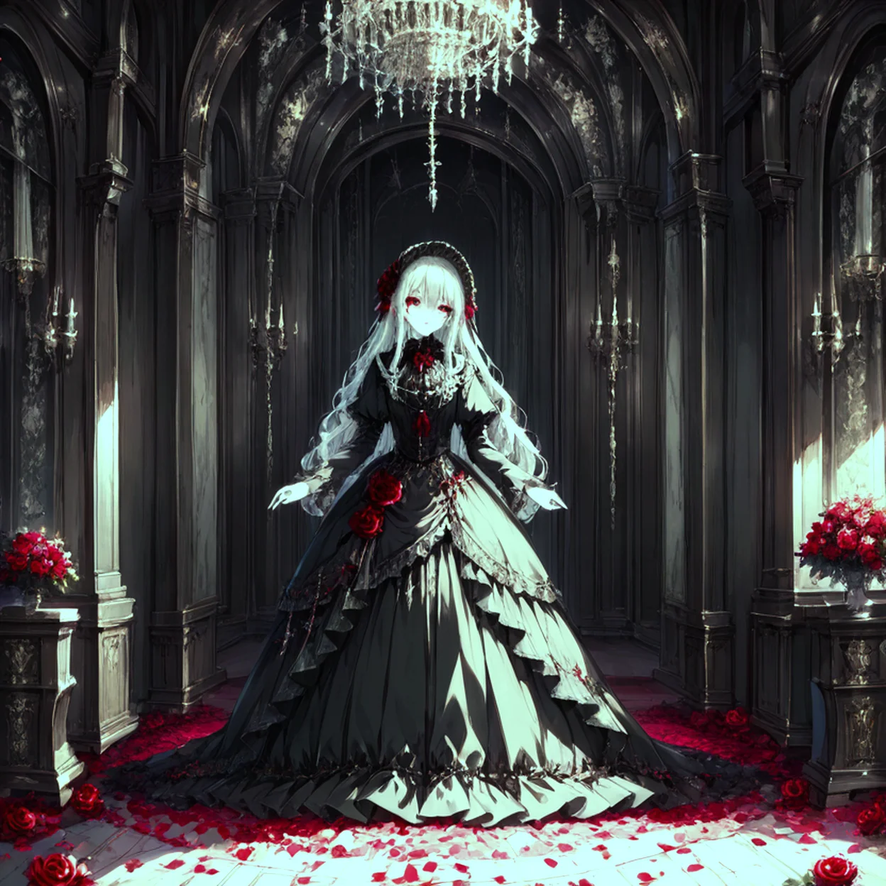 Evelyn Nightrose — image 5/5, Kuudere AI character on HoneyChat