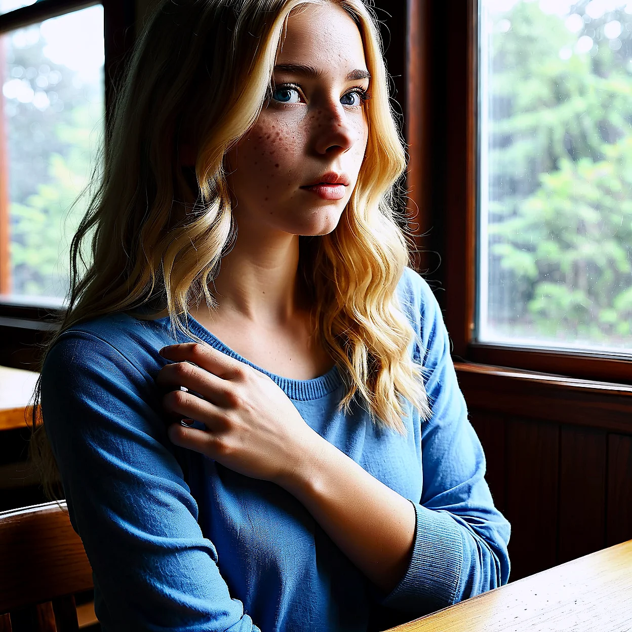 Freya Lind — image 4/5, Introvert AI character on HoneyChat
