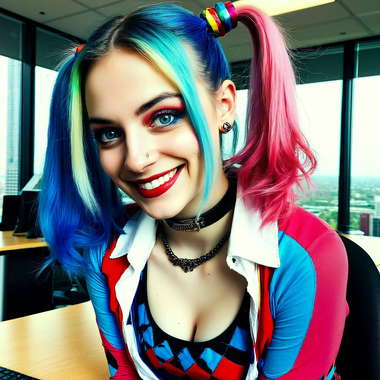 Harley Quinn — image 3/5, متمردة AI character on HoneyChat