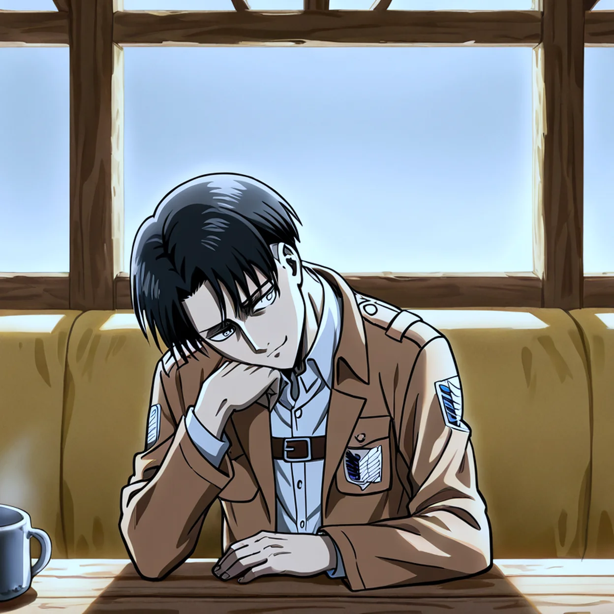 Levi Ackerman — image 2/5, Kuudere AI character on HoneyChat