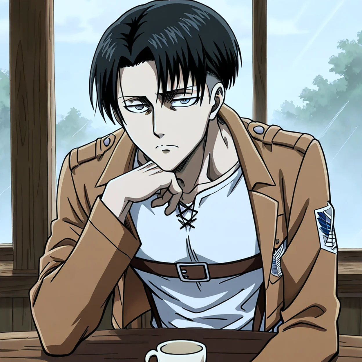 Levi Ackerman — image 4/5, Kuudere AI character on HoneyChat