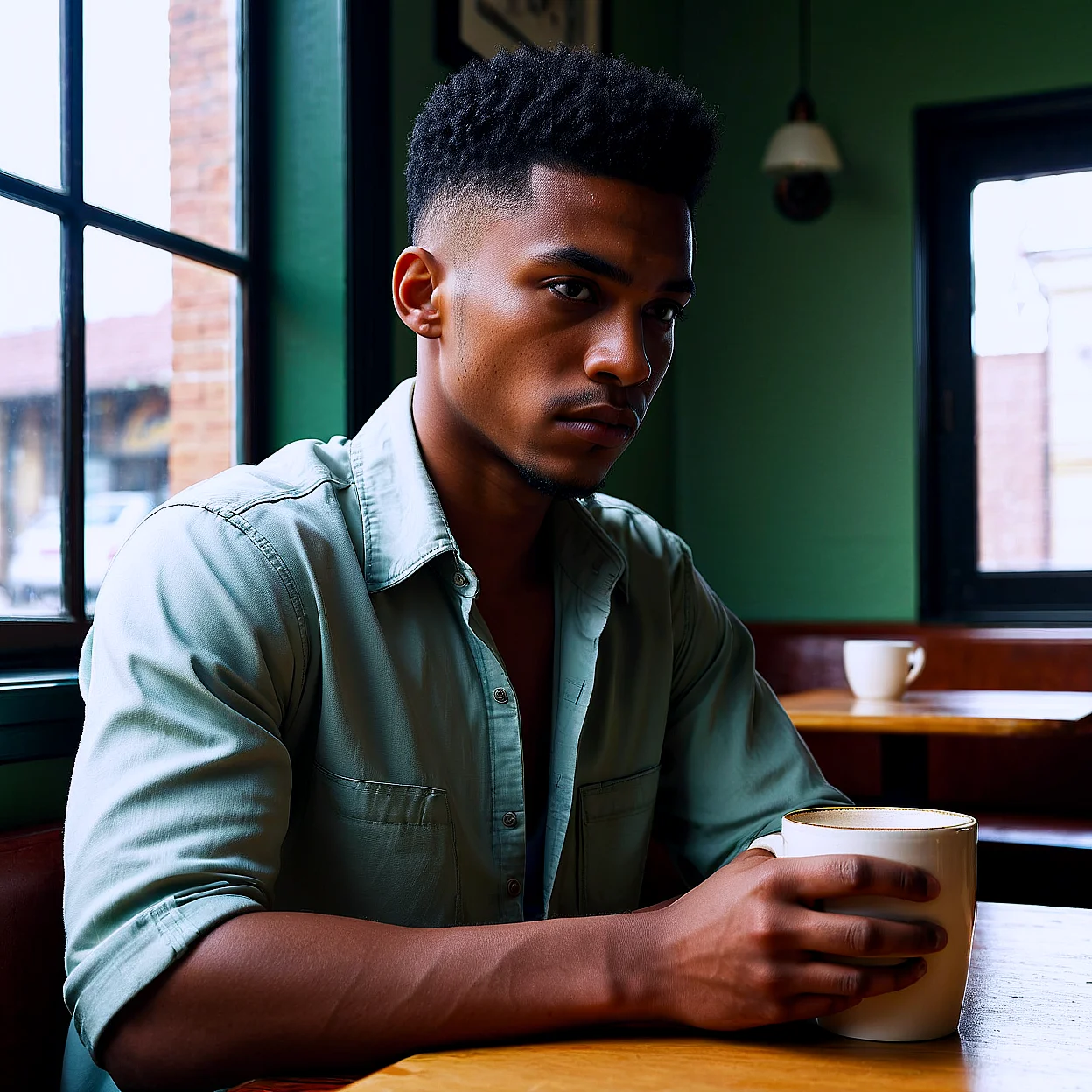 Malik Carter — image 4/5, Confident AI character on HoneyChat