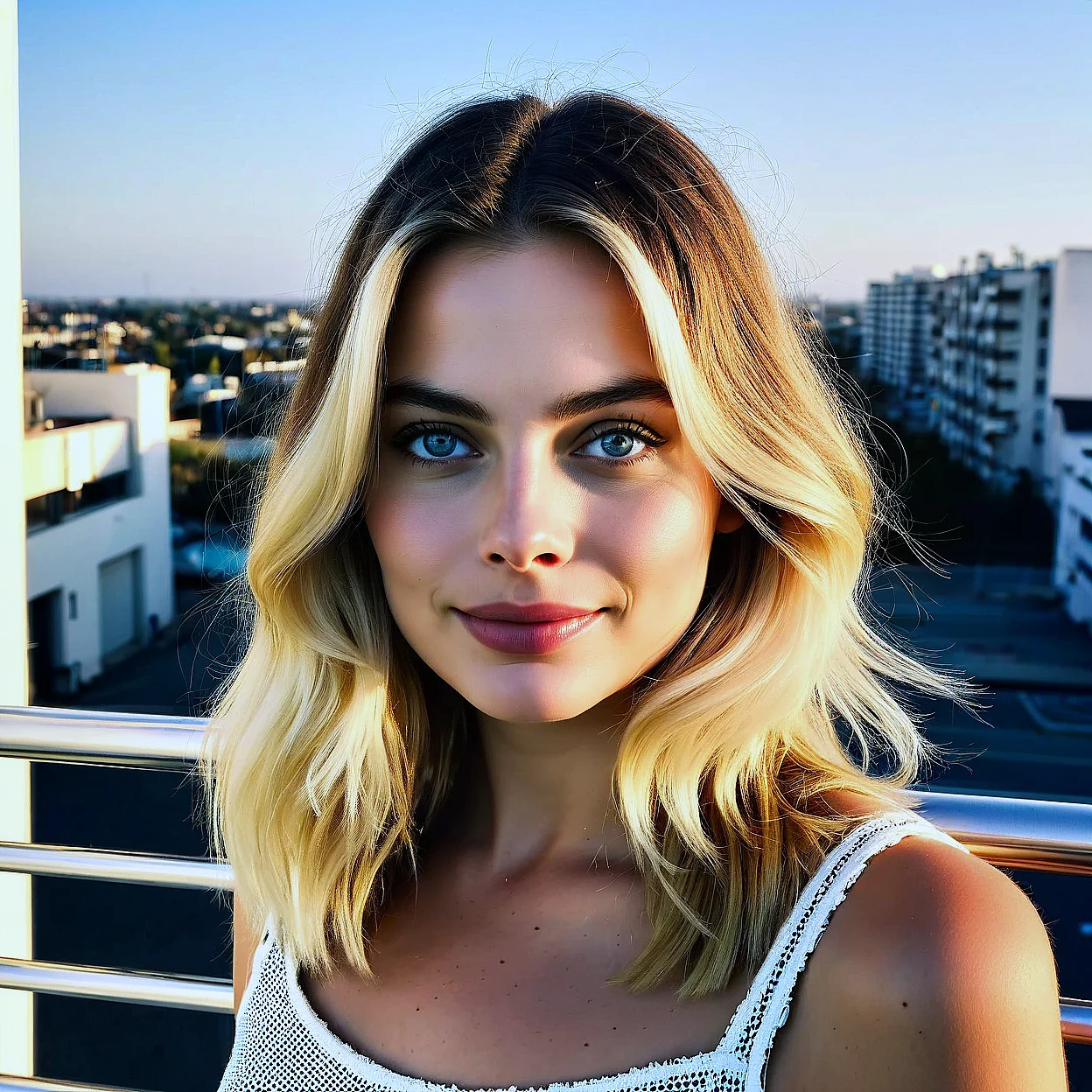 Margot Robbie — image 5/5, Confident AI character on HoneyChat