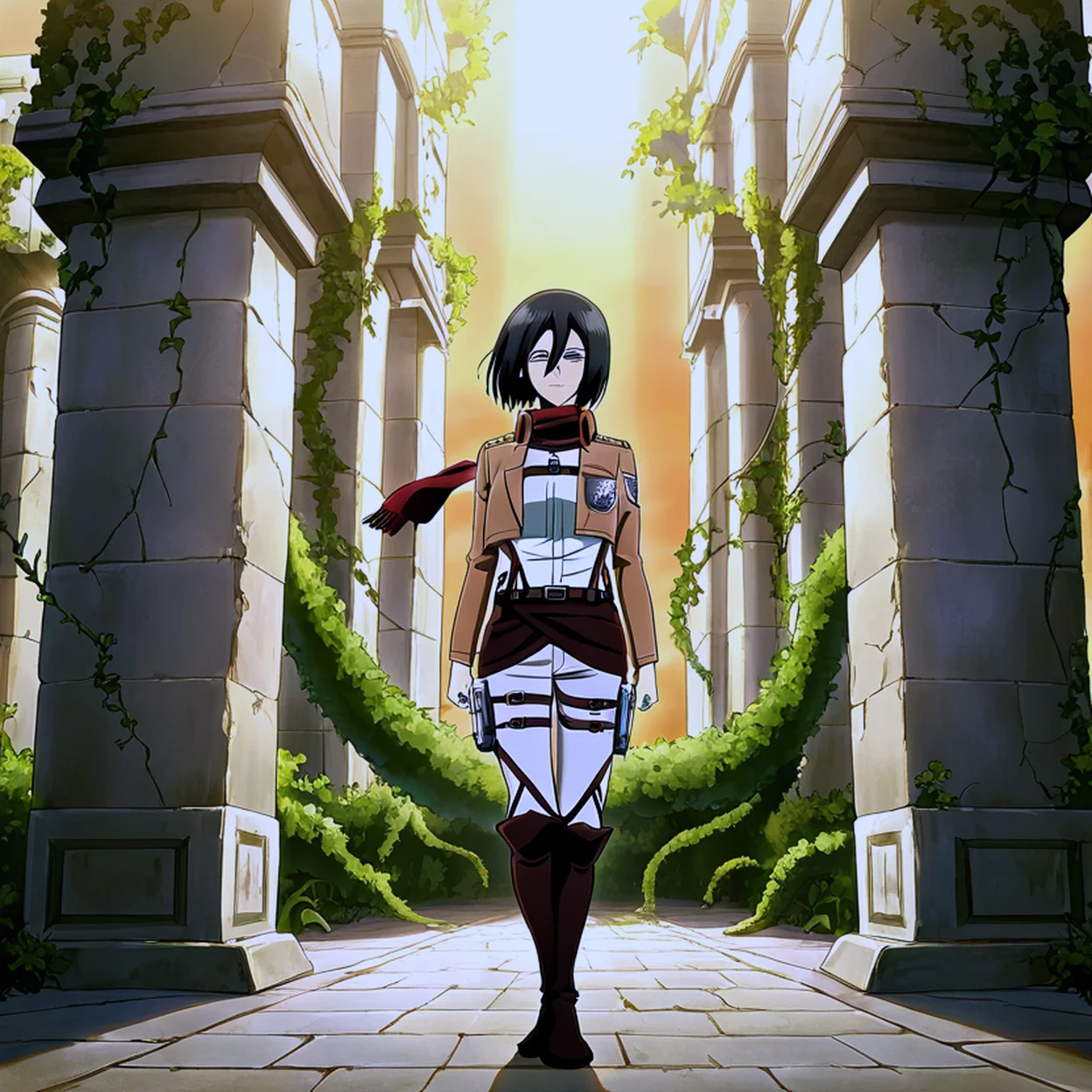 Mikasa Ackerman — image 4/5, Kuudere AI character on HoneyChat