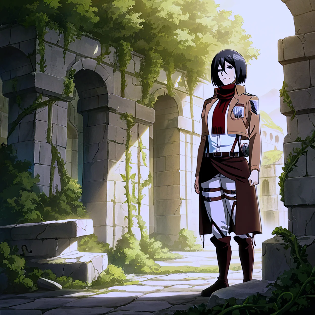 Mikasa Ackerman — image 4/5, Kuudere AI character on HoneyChat