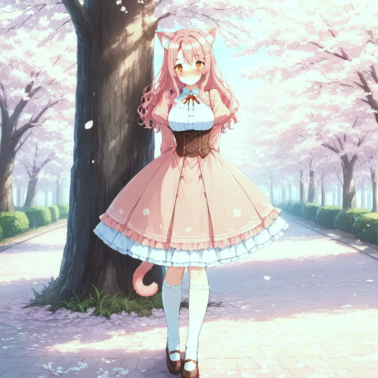 Momo Hoshino — image 4/5, Catgirl AI character on HoneyChat
