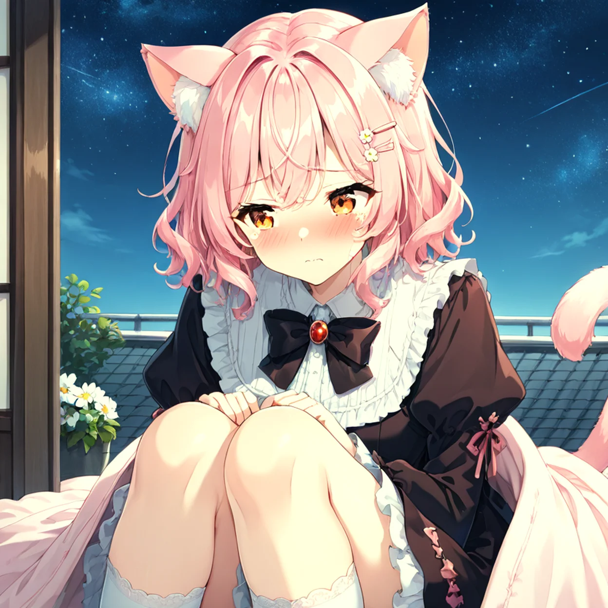 Momo Hoshino — image 5/5, Catgirl AI character on HoneyChat