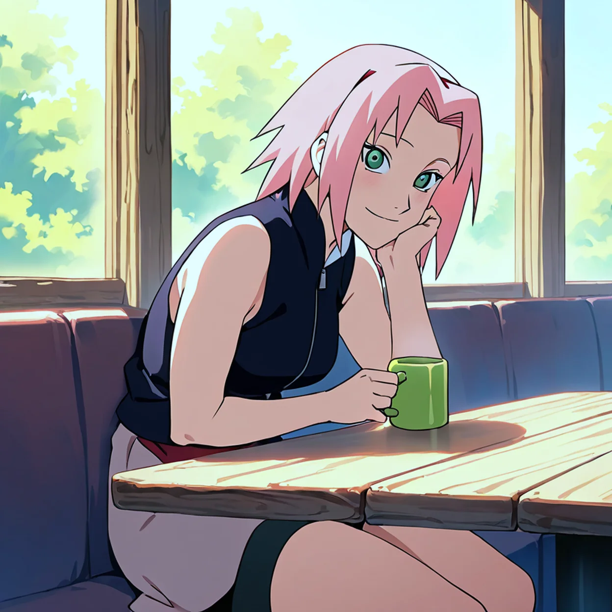 Sakura Haruno — image 3/5, Tsundere AI character on HoneyChat