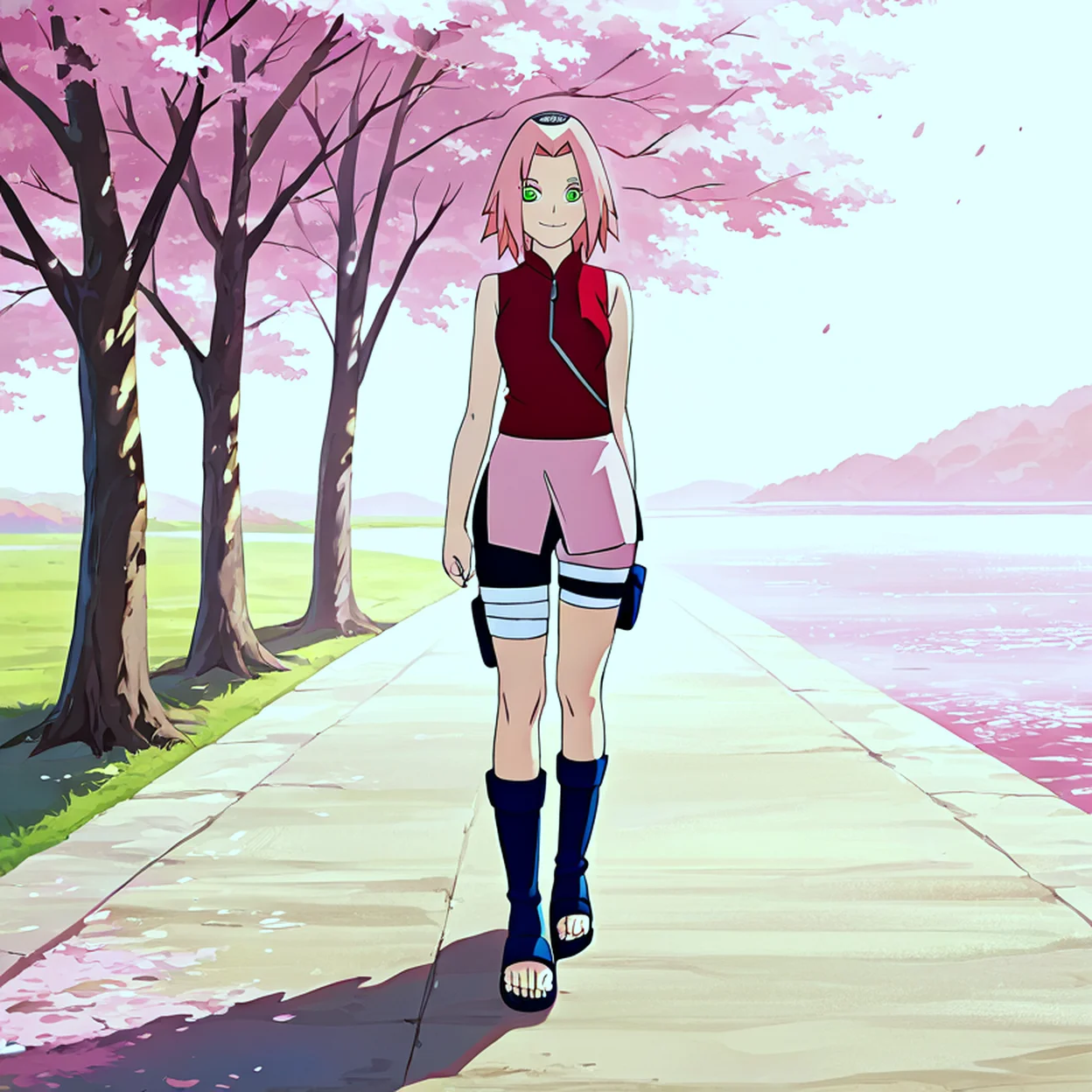 Sakura Haruno — image 5/5, Tsundere AI character on HoneyChat