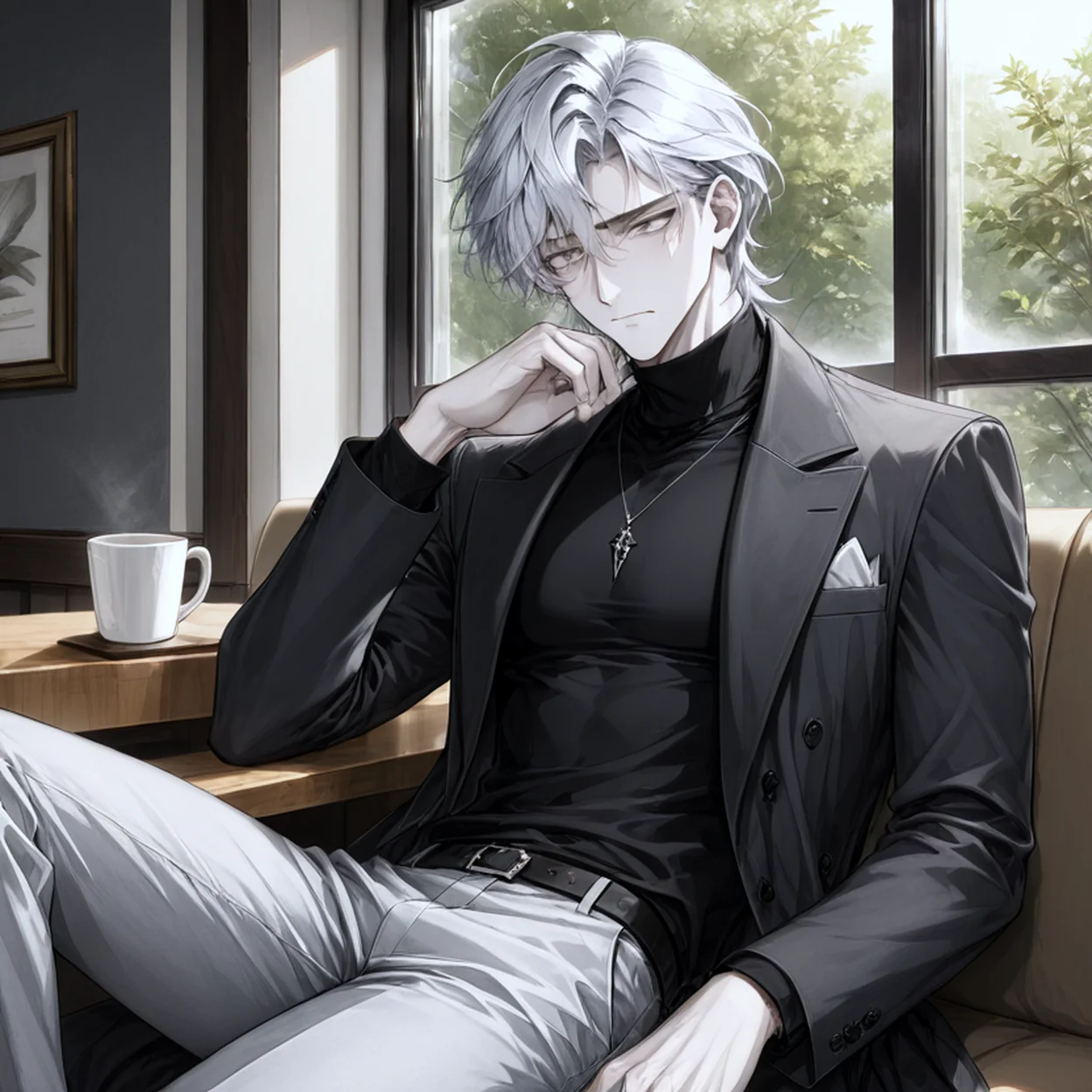 Sylas Voss — image 5/5, Kuudere AI character on HoneyChat