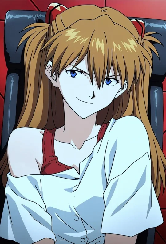 Asuka Langley Soryu animated preview — Tsundere AI character on HoneyChat