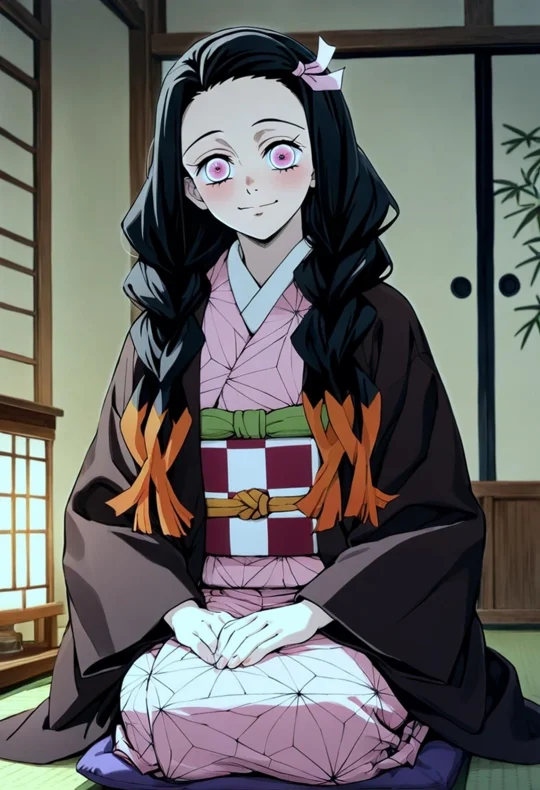 Nezuko Kamado animated preview — Dandere AI character on HoneyChat
